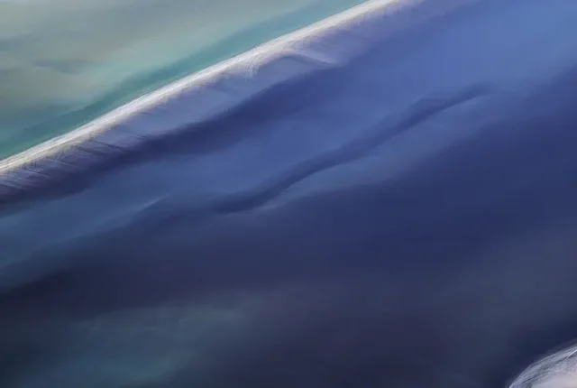 Aerial abstract, useless loop, shark bay, western australia