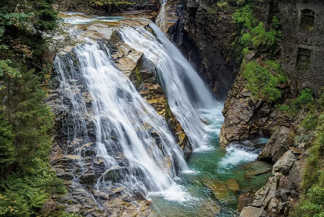 Alps water cascade, bad gastein, salzburg, austria
