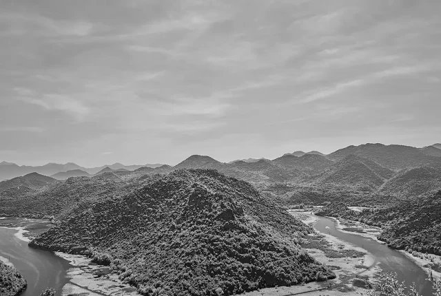Approaching Lake Skadar Monochrome, Montenegro