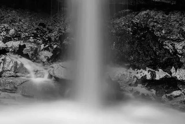 Augine waterfall, menthue, ogens, switzerland
