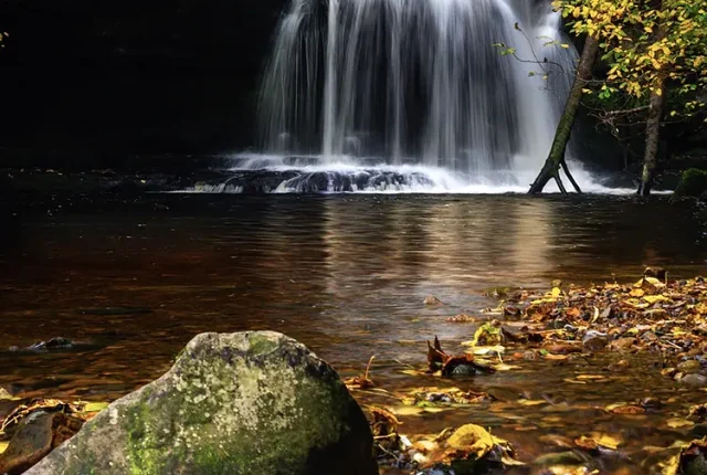 Autumn At Cauldron Falls, West Burton, Wensleydale, Yorkshire, England