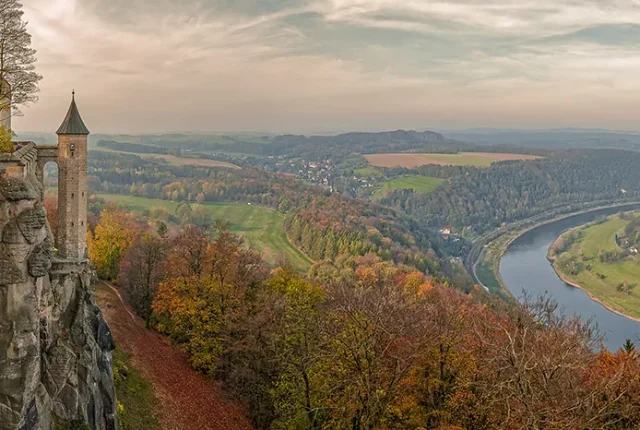 Autumn View From The Old Fort, Konigstein, Germany