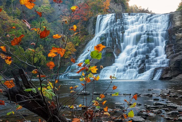 Autumnal Cascade, Ithaca, NY, USA