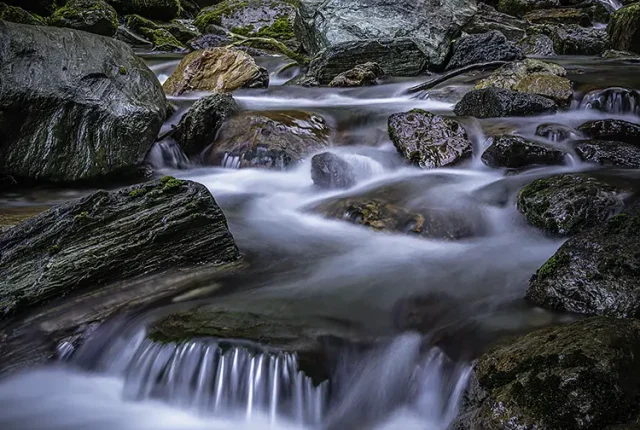 Baker creek closeup, haast, west coast, new zealand