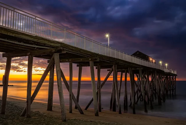 Belmar Pier Sunrise, NJ, USA