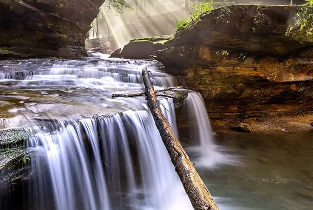 Below old man's cave, hocking hills state park, logan, ohio, usa