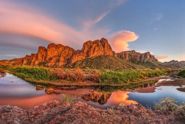 Bull Dog Cliffs Panorama, Phoenix, Arizona, USA
