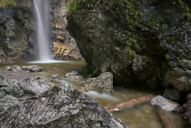 Chasing lainbach falls, kochel am see, bavaria, germany
