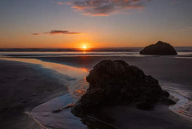 Coastline Twilight, Arcadia Beach, Oregon, USA copy
