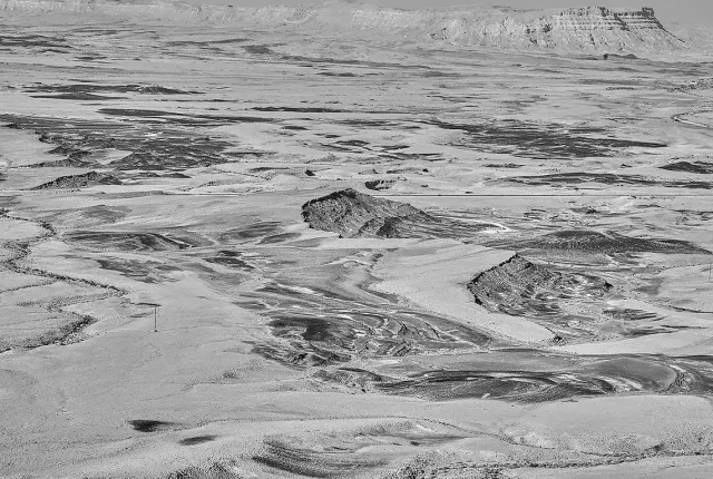 Desert Mosaic Monochrom, Negev Desert, Israel