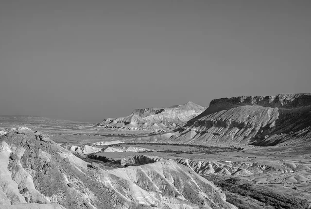 Desert Starkness Monochrome, Judean Desert, Israel