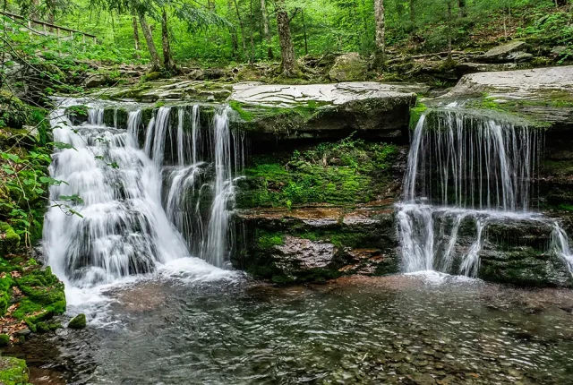 Diamond notch falls, lexington, ny, usa
