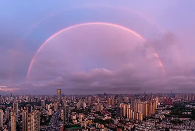 Double rainbow, hefei, anhui province, china
