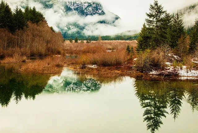 Early Winter Reflections, Strathcona Park, Vancouver Island, BC, Canada