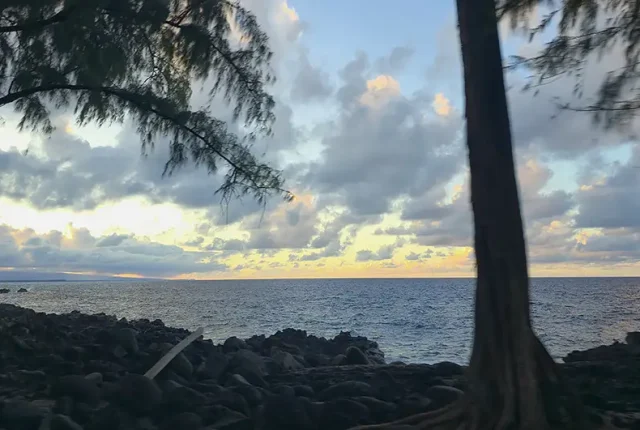Evening Ocean View, Government Beach Road, Pahoa, HI, USA