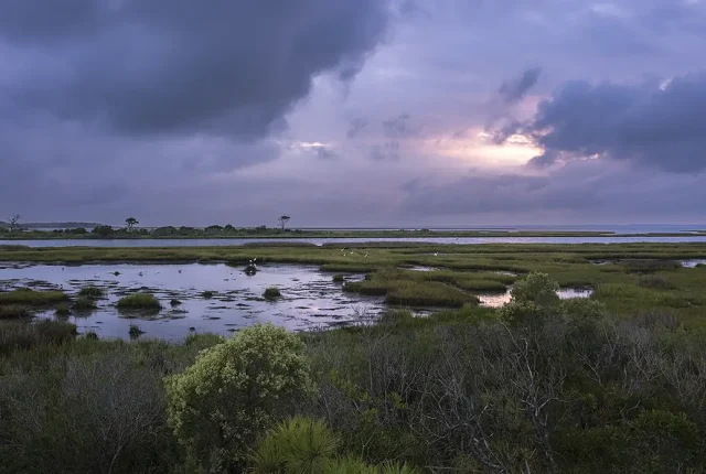 Evening Over Sinepuxent Bay, Assateague Island, Maryland, USA