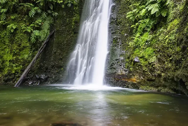 Fail da terra waterfall, sao miguel, azores, portugal