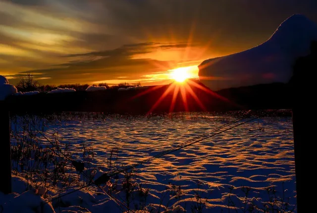 Fence Line at Day’s End, Brownsville, Pennsylvania, USA