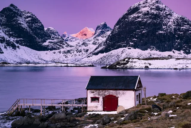 First Light, Krystad, Lofoten Islands, Norway