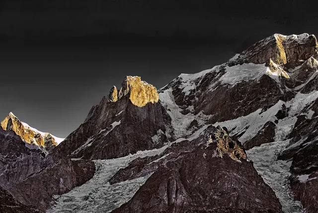 First Light Over The Mountains, Kedarnath Mountain Range, Uttarakhand, India