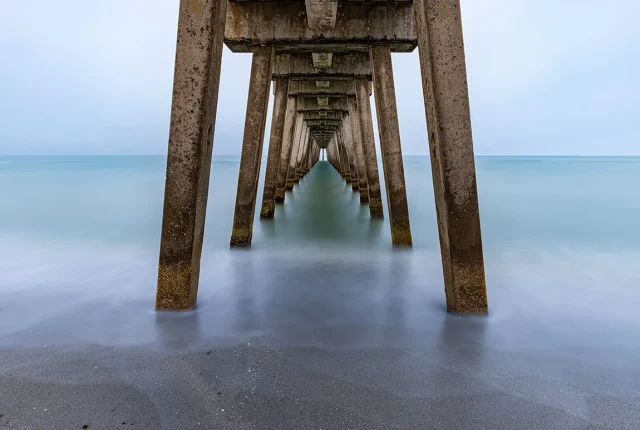 Foggy Morning, Venice Beach Fishing Pier, Florida, USA copy