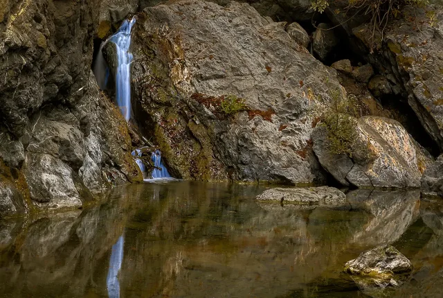 Free flowing salmon falls, big sur, california, usa