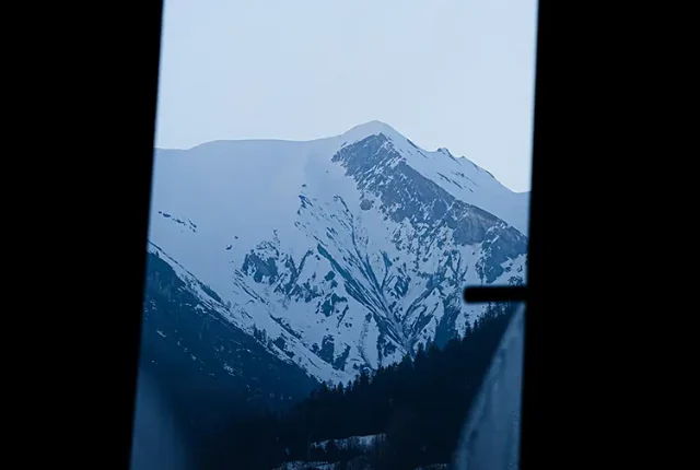 Glancing Out Of The Window, Courmayeur, Italy