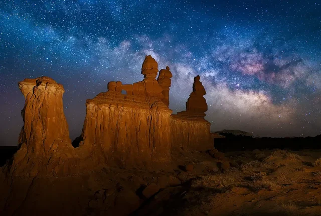 Goblin valley night, goblin valley state park, utah, usa