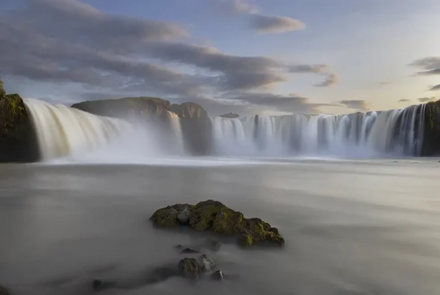 Godafoss during sunset, iceland