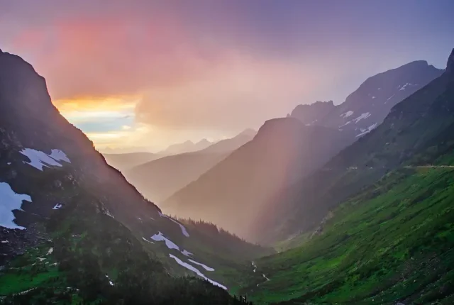 Going To The Sun Road Near Logan Pass, Glacier National Park, Montana, USA