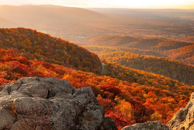 Golden Hour At Humpback Rock, Lyndhurst, Virginia, USA