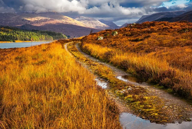 Highland Tracks, Loch Ossian, Corrour, Scotland