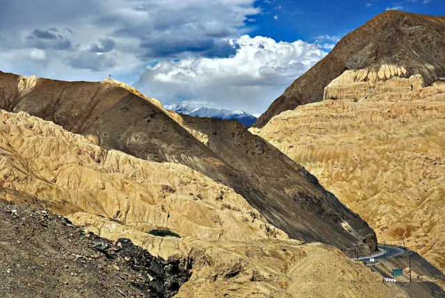 Highway Winding Through The Mountains, Kargil District, National Highway 1, India copy