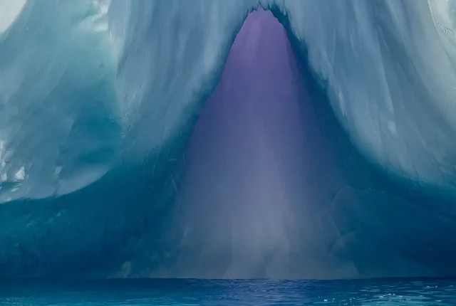 Iceberg detail, st george peninsula, antarctica