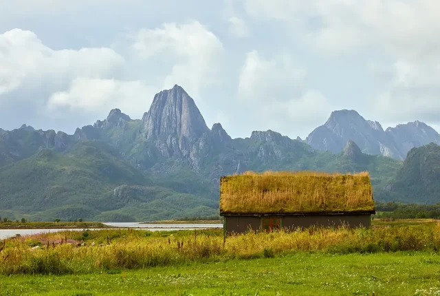 Isolated Cottage, Froskeland, Langoya Island, Vesteralen Archipelago, Norway