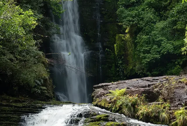 Kissed by the sun falls, mclean falls, otago region, new zealand