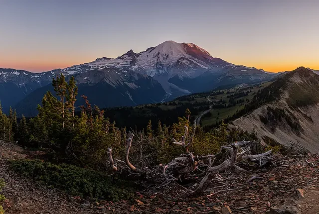 Last Rays, Dege Peak, Mount Rainier National Park, Washington, USA