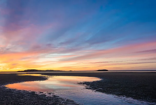 Lines Left By The Sea, Popham Beach, Phippsburg, Maine, USA