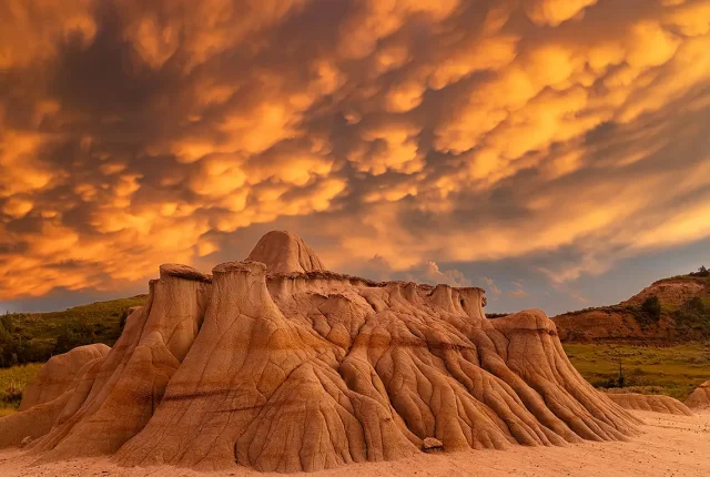 Mammatus At Badlands, Theodore Roosevelt National Park, North Dakota, USA