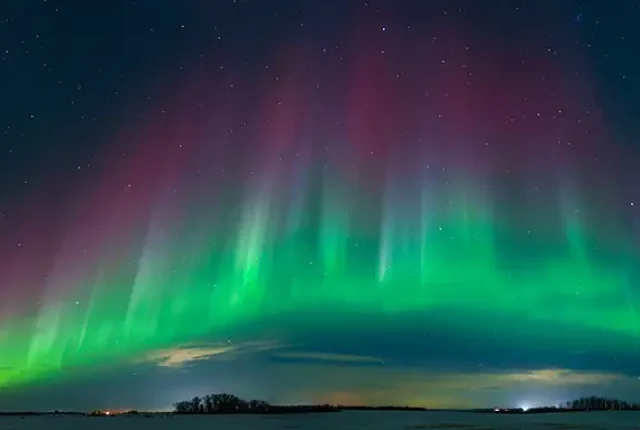Massive Aurora Borealis Storm, Camrose, Alberta, Canada