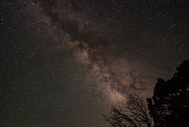 Midnight in mesa verde national park, colorado, usa