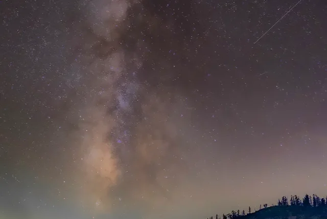 Milky Way And Shooting Star, Olmsted Point, Yosemite, CA, USA