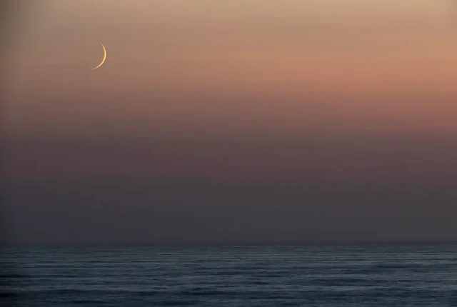 Moonset After Sunset, Boa Nova, Matosinhos, Porto, Portugal