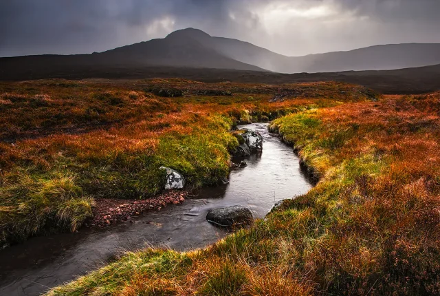 Moor Stream, Allt a Chamabhreac, Corrour, Scotland