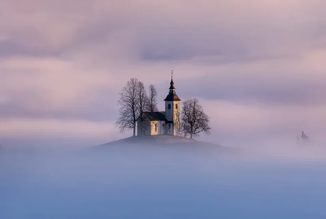 Morning Above The Foggy Valley, Sveti Tomaz, Slovenia
