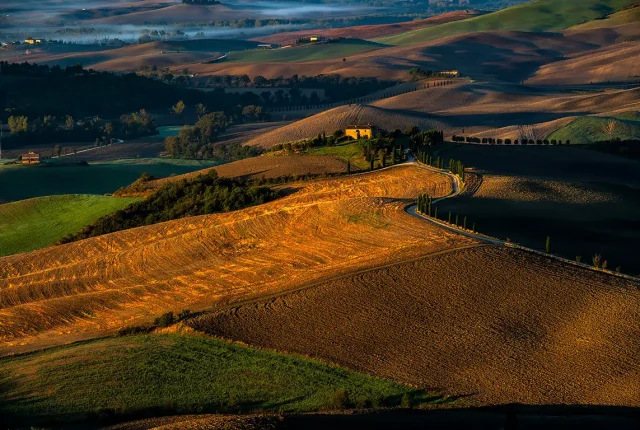 Morning Light Over Val d’Orcia, Tuscany, Italy