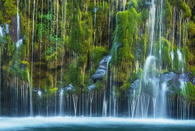 Mossbrae falls detail, dunsmuir, siskiyou county, usa