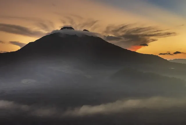 Mount agung sunrise, kintamani, bali, indonesia
