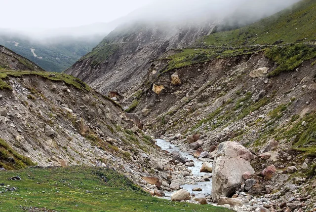 Mountain Stream Flowing Through Ravine, Uttarakhand, India copy