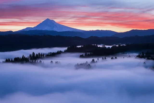 Mt hood sunrise, sandy, oregon, usa